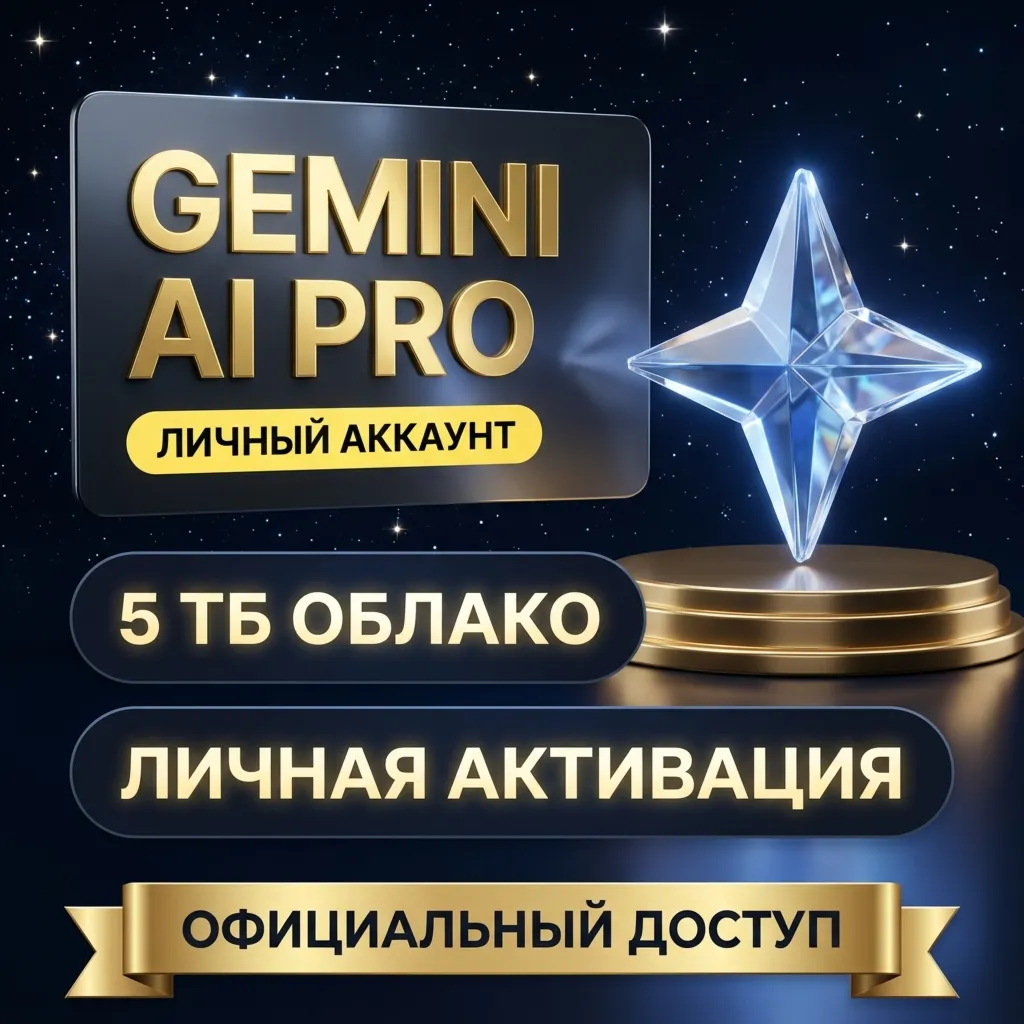 [ПРОМО] Gemini Pro на ваш личный аккаунт Google / Личный, Без семейной группы