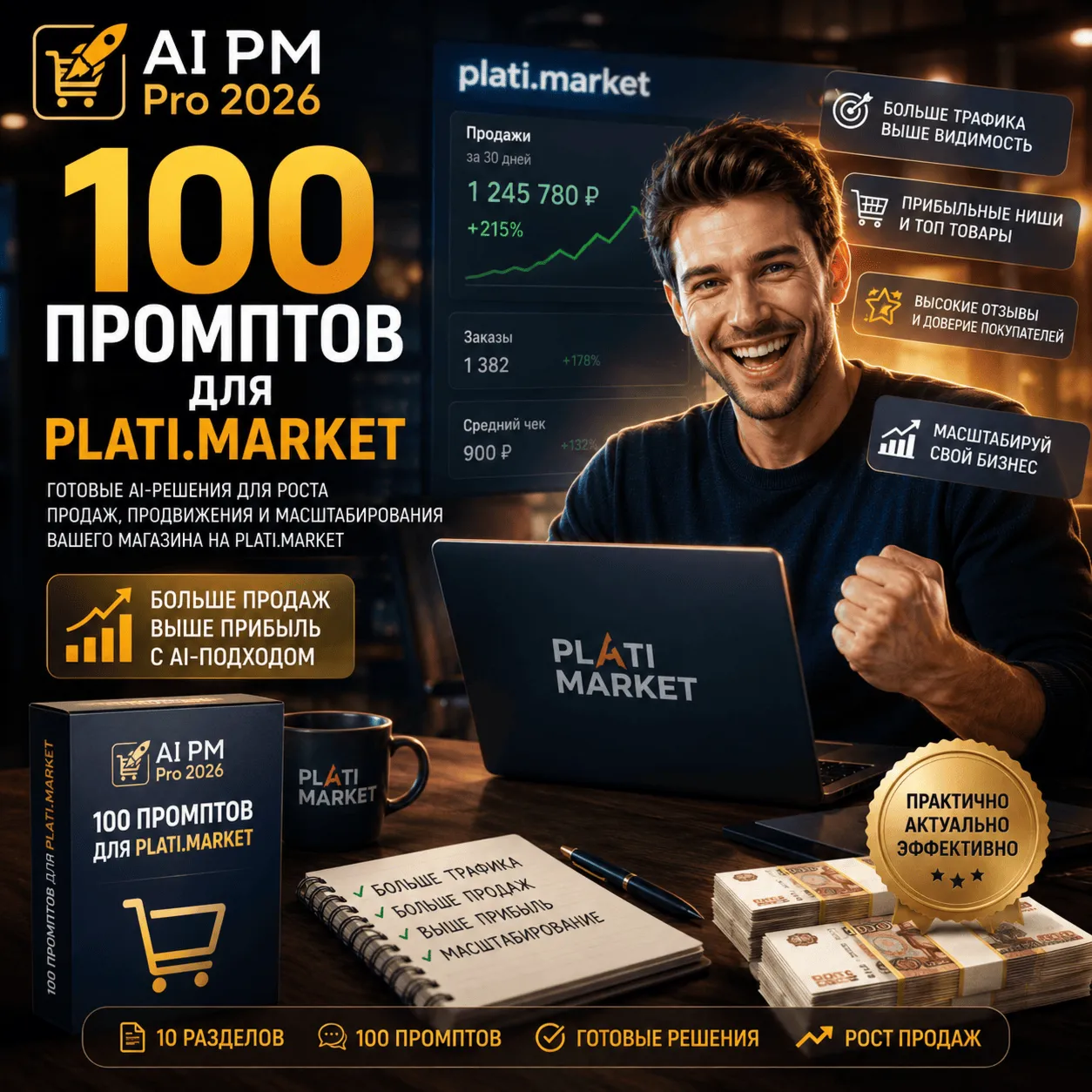 400 промптов ChatGPT для маркетплейсов — AI Marketplaces Bundle Pro 2026
