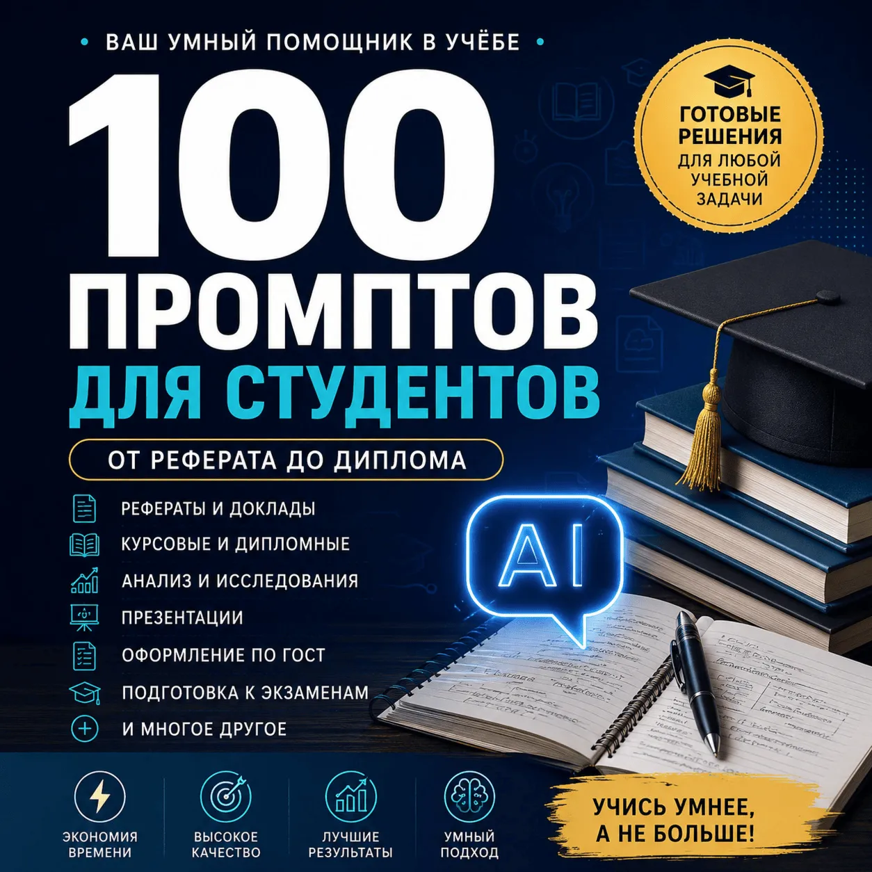 300 промптов ChatGPT для обучения — AI Education Bundle Pro 2026