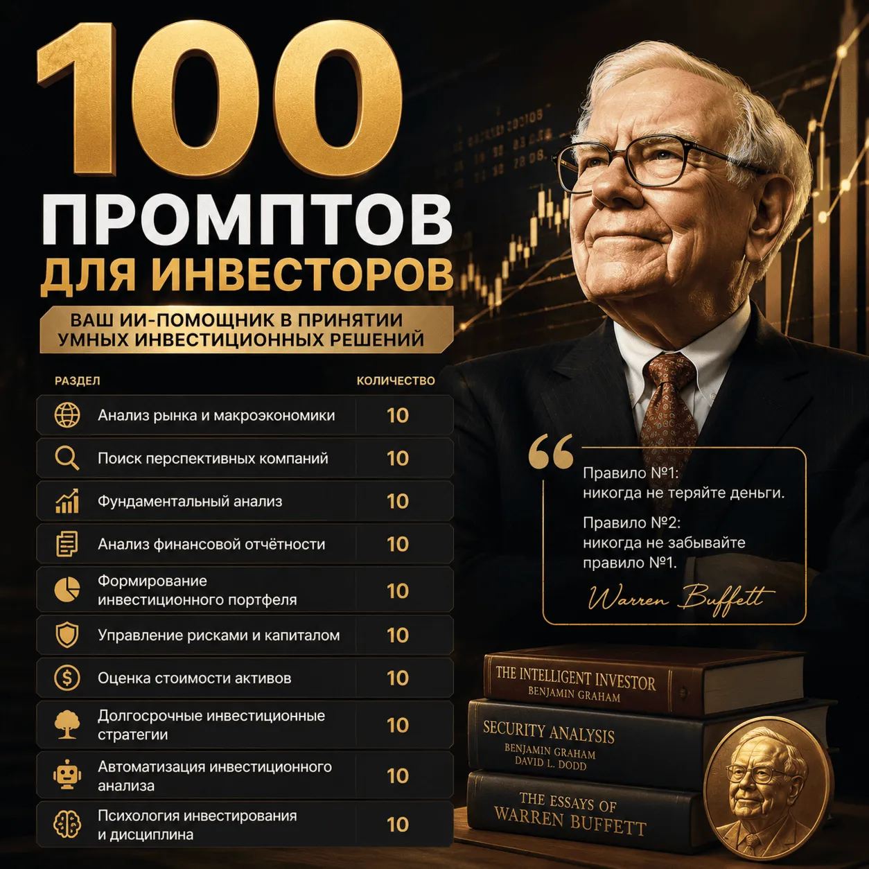 100 промптов ChatGPT для инвесторов — AI Investor Pro 2026: анализ, активы