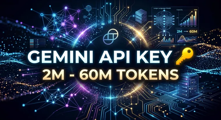 Ключ API Gemini 🔑 2M–60M токенов