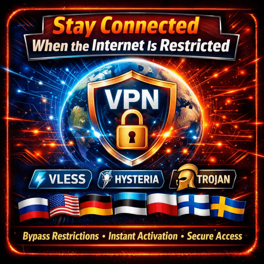  VLESS Hysteria Trojan | Быстрый Безопасный  | Автодоставка 24/7