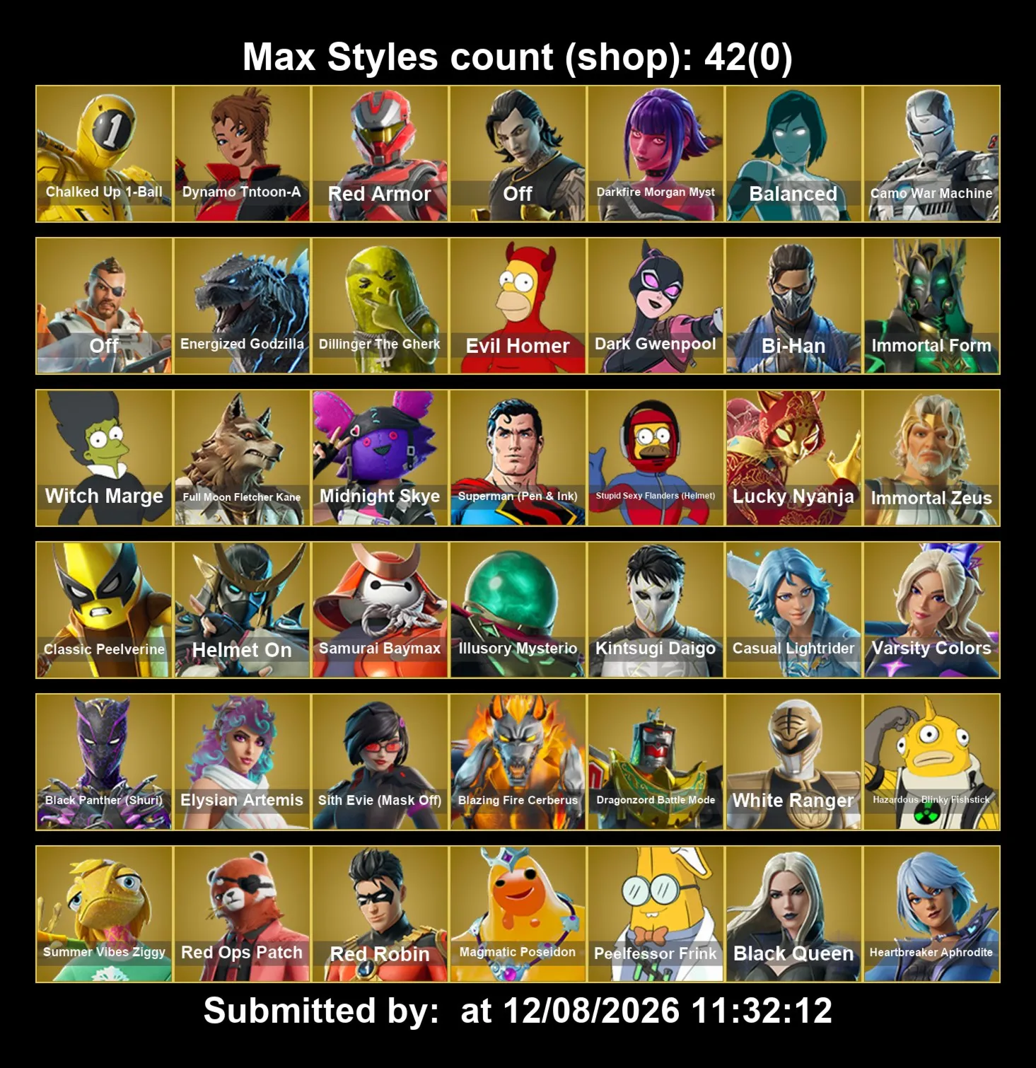 Мгновенный доступ • FN (все платформы) • 97 skins • 600 VB • Полный доступ