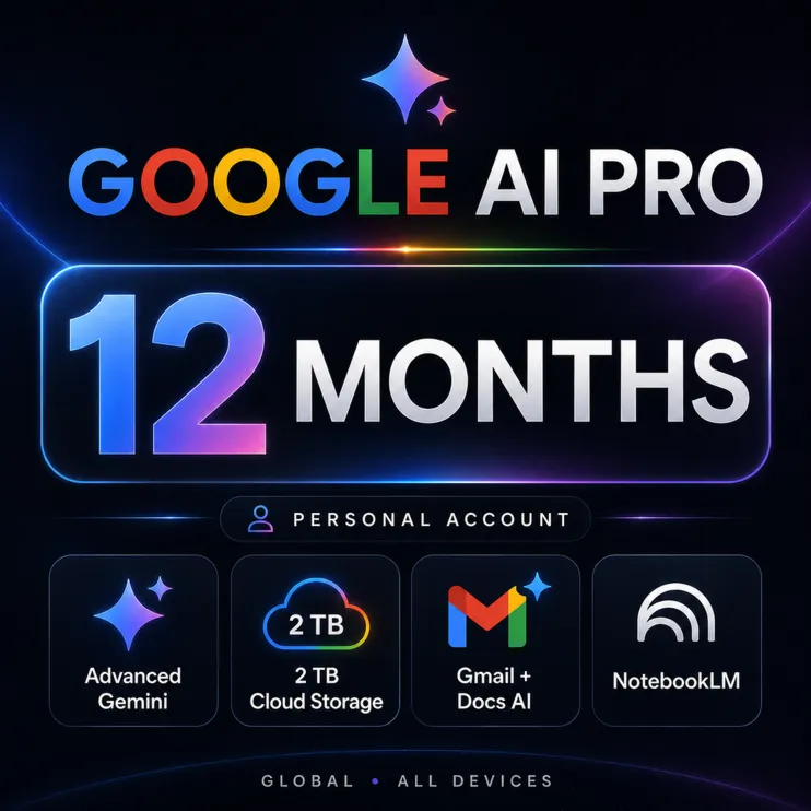 Google AI Pro 6/12 месяцев | Личный аккаунт | Gemini Advanced | 5 ТБ - irongamers.ru