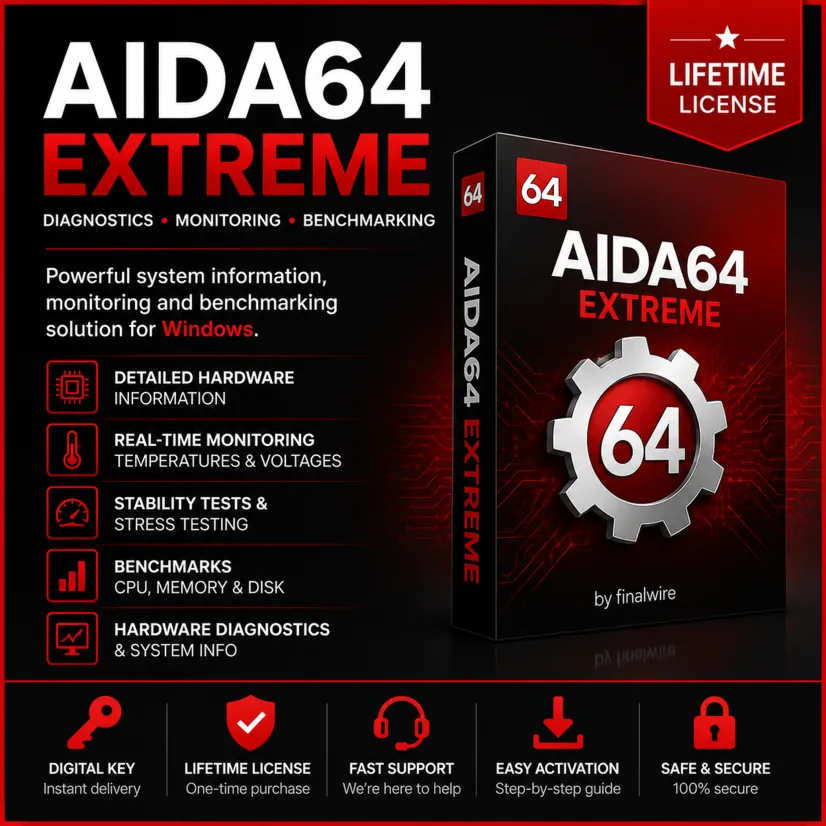 AIDA64 Extreme для Windows | Lifetime License | Цифровой ключ