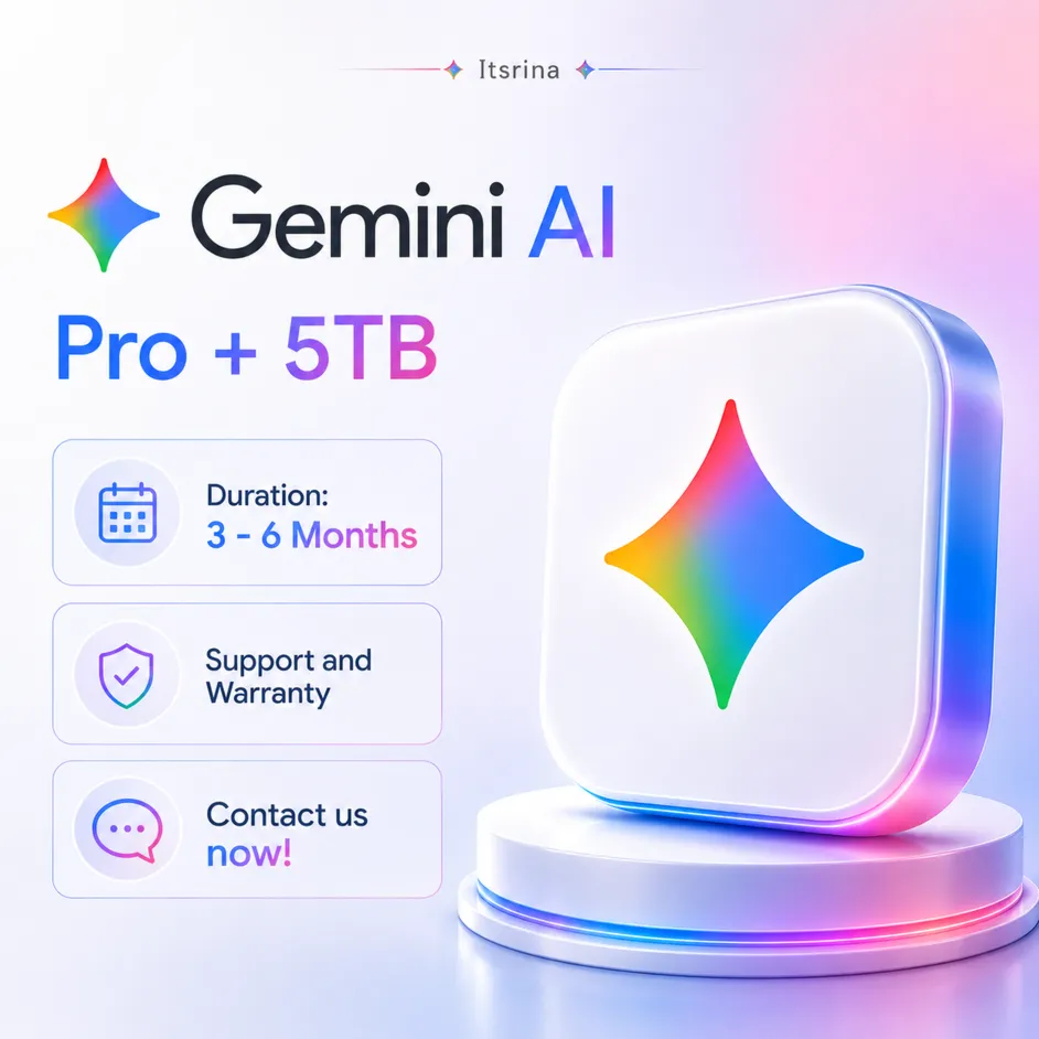 GEMINI AI PRO — 3–6 месяцев | VEO 3 | 5 ТБ (АВТОМАТИЧЕСКАЯ ДОСТАВКА) - irongamers.ru