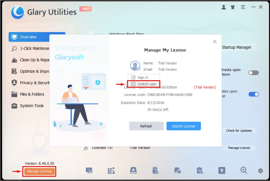 Glary Utilities PRO Лицензионный код до 13.08.2027
