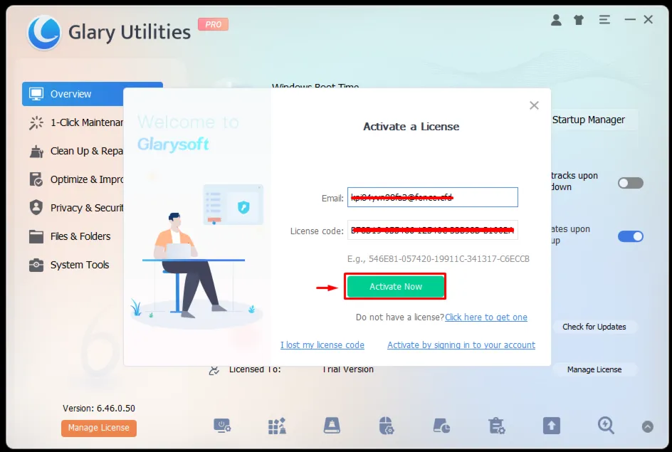 Glary Utilities PRO Лицензионный код до 13.08.2027