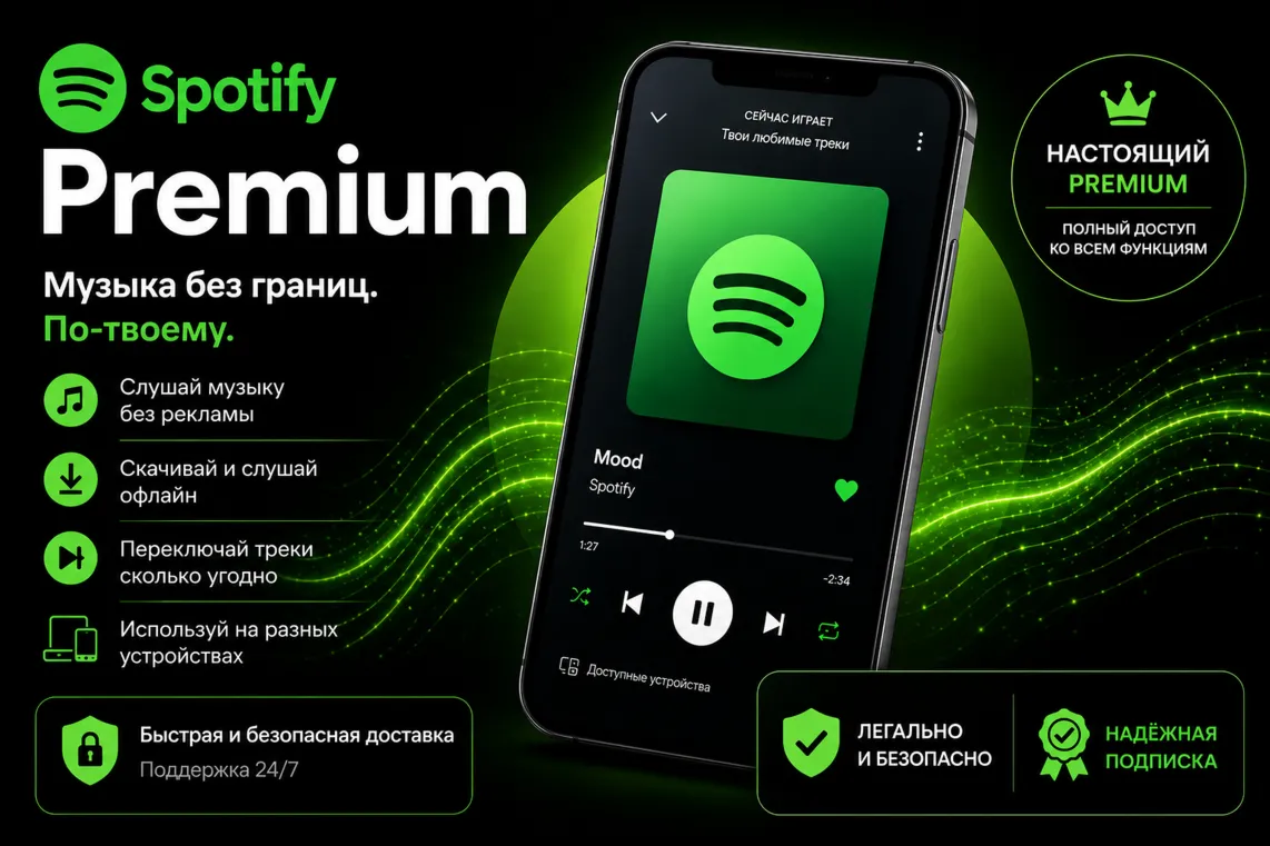 Spotify Premium 3 Месяца | Готовый Аккаунт (Account) | АВТО 24/7