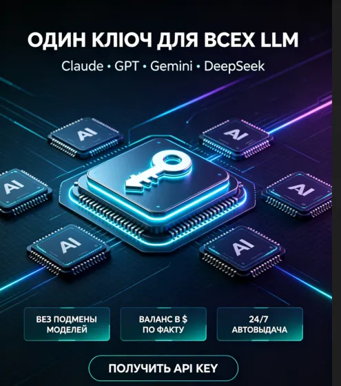Claude + ChatGPT+Opus +Deepseek API KEY совместимый шлюз API‑прокси нейросетей $3 - irongamers.ru