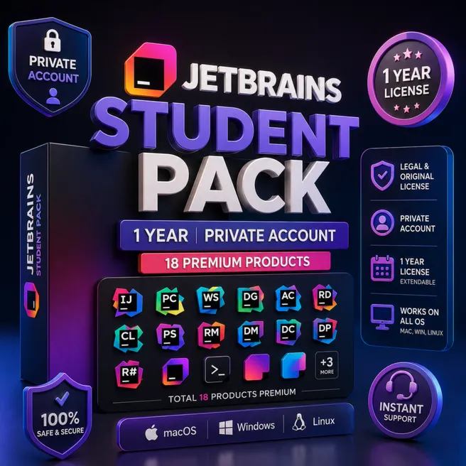 Студенческий пакет JetBrains — 1 год | Личный аккаунт | 18 премиум-продуктов - irongamers.ru