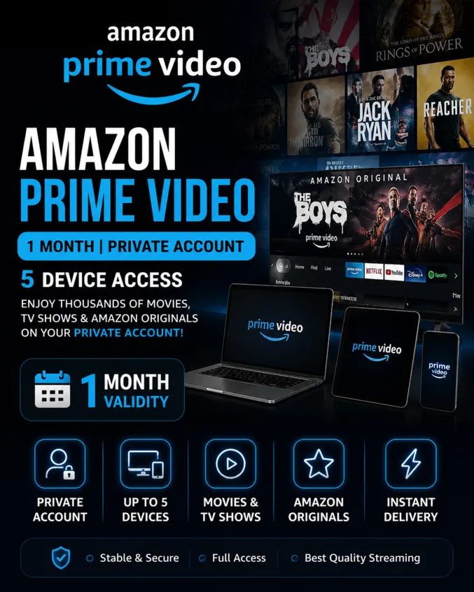 AMAZON PRIME VIDEO – 1 MONTH 5 Device Private Account - irongamers.ru