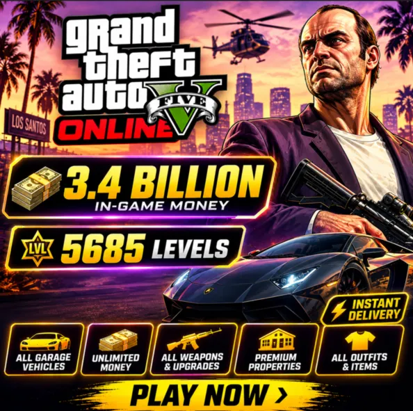 GTA 5 Онлайн Кастомный аккаунт• 3.4 Миллиард $ 5685+ LVL + Почта - irongamers.ru