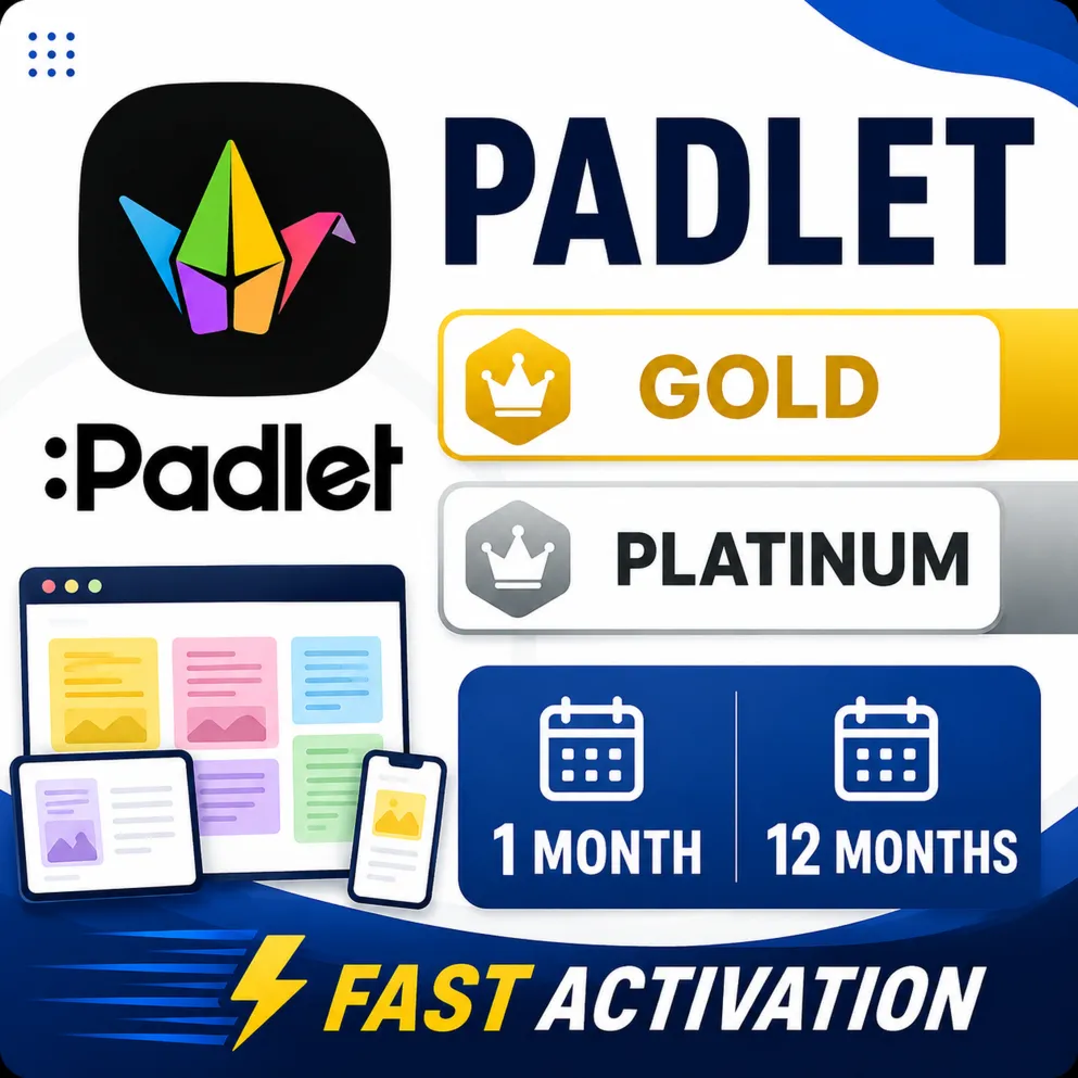 Padlet Gold / Platinum | 1 Месяц / 12 Месяцев | Активация на Ваш Аккаунт | Гарантия