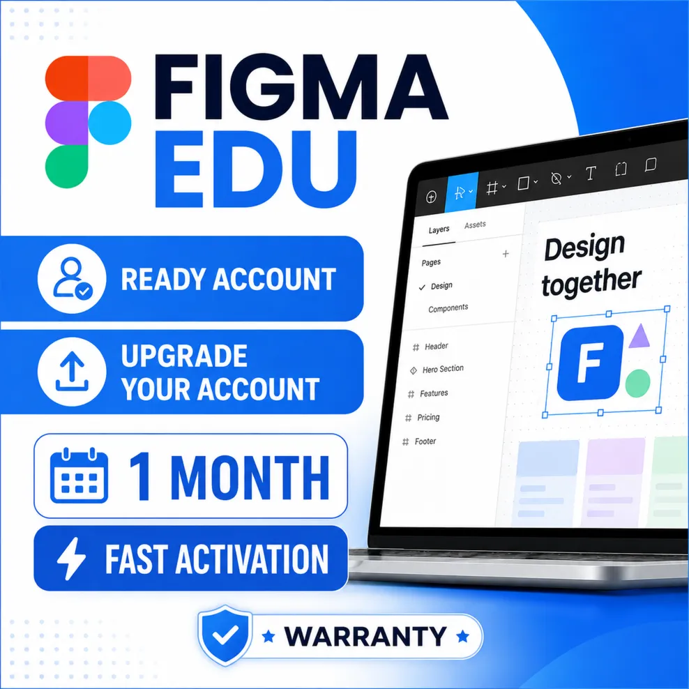 Figma Edu | 1 Месяц | Готовый Аккаунт / Активация на Ваш Аккаунт | Гарантия