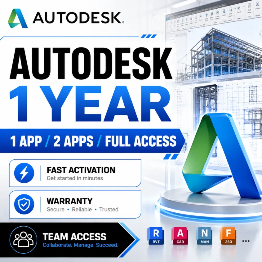 Autodesk Full App | 1 Год | 1 Приложение / 2 Приложения / Полный Доступ | Добавление