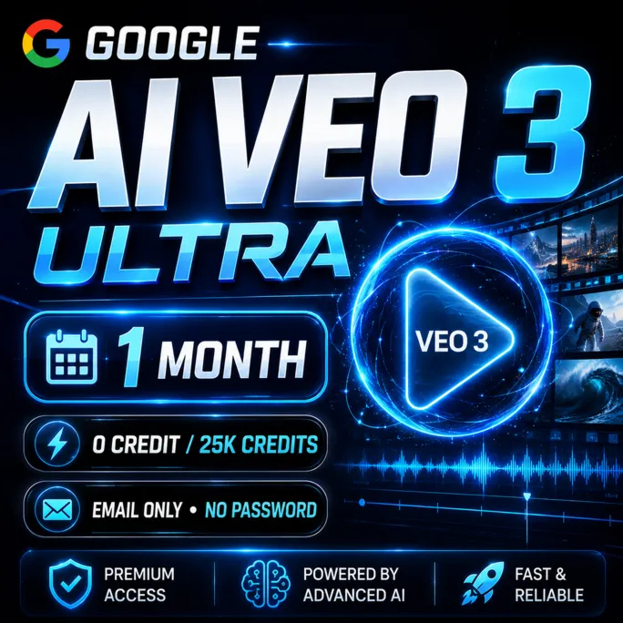 Google AI Veo 3 Ultra | 1 Месяц | 0 / 25K Кредитов | Активация на Ваш Аккаунт | Гаран