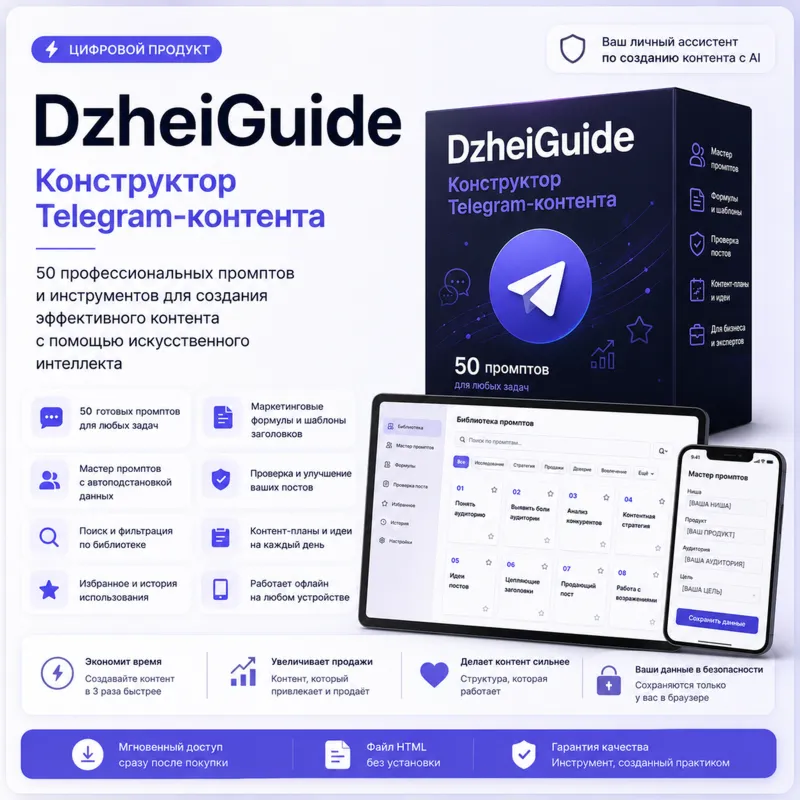 DzheiGuide | Веб-программа для создания Telegram-контента с ИИ - irongamers.ru