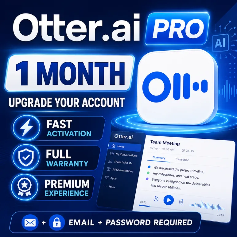 Otter.ai Pro / Business | 1 Месяц | Активация на Вашем Аккаунте | Быстро | Гарантия