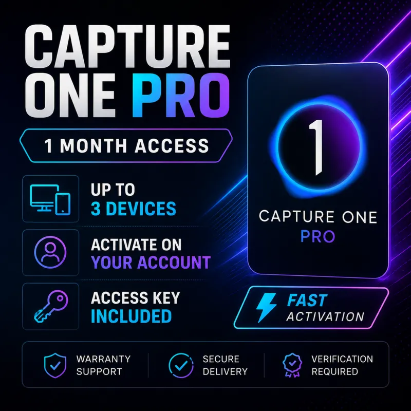 Capture One Pro | 1 Месяц | Активация на Вашем Аккаунте | До 3 Устройств | Гарантия
