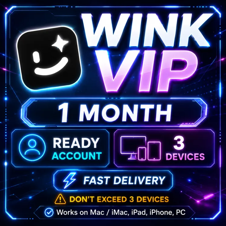 Wink VIP | 1 Месяц | Готовый Аккаунт | До 3 Устройств | Быстрая Выдача | Гарантия