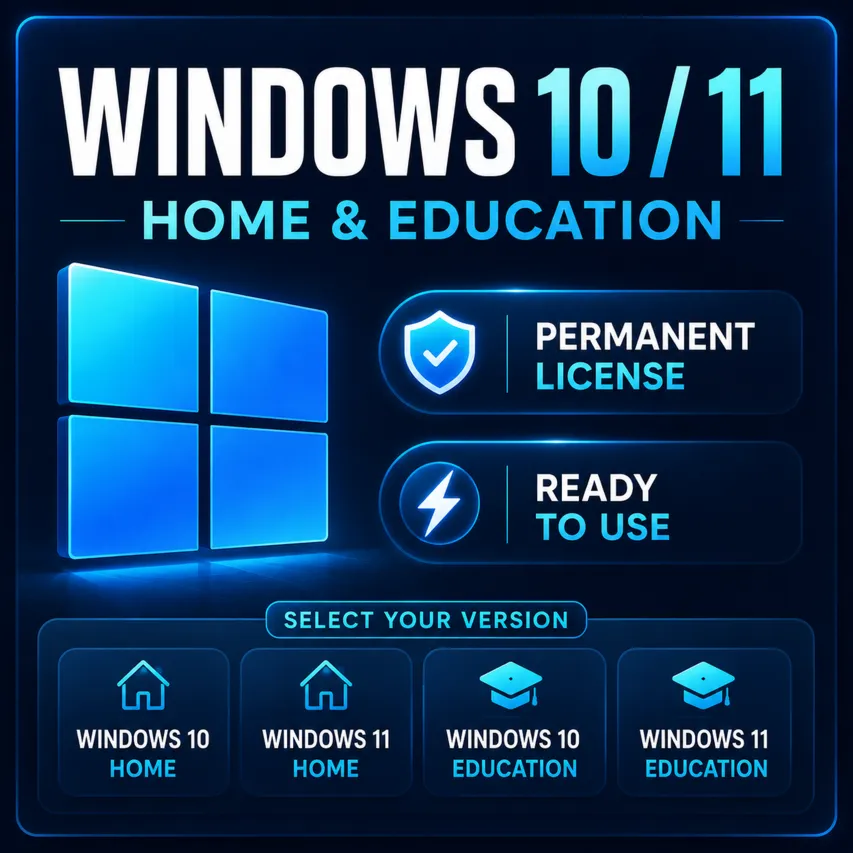 Windows 10 / 11 Home / Education | Permanent Activation | Key / Remote Activation