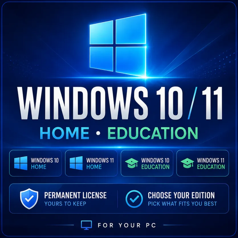 Windows 10 / 11 Home / Education | Permanent Activation | Key / Remote Activation