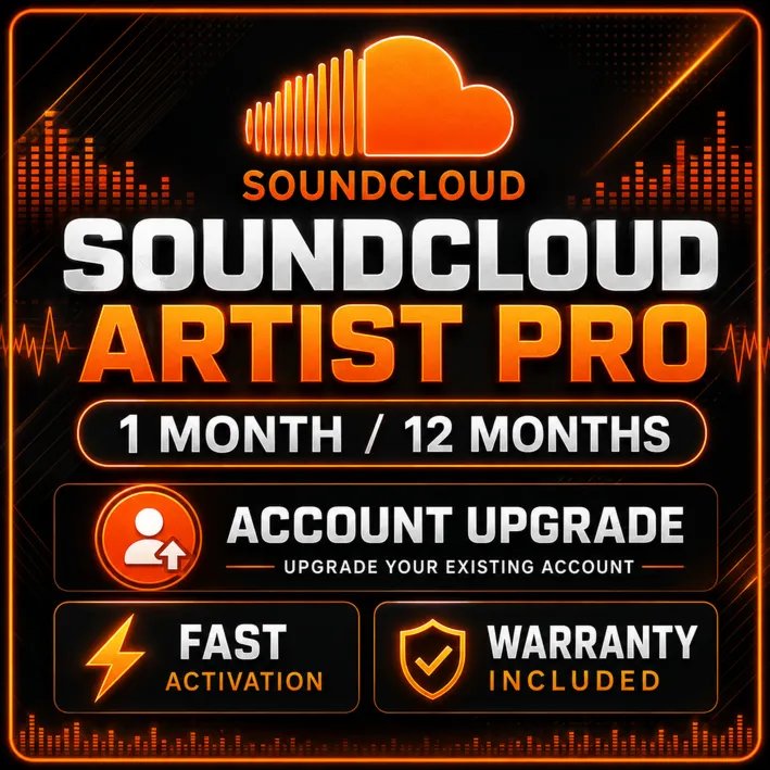 SoundCloud Artist Pro | 1 / 12 Months | Account Upgrade | Fast Activation | Warranty
