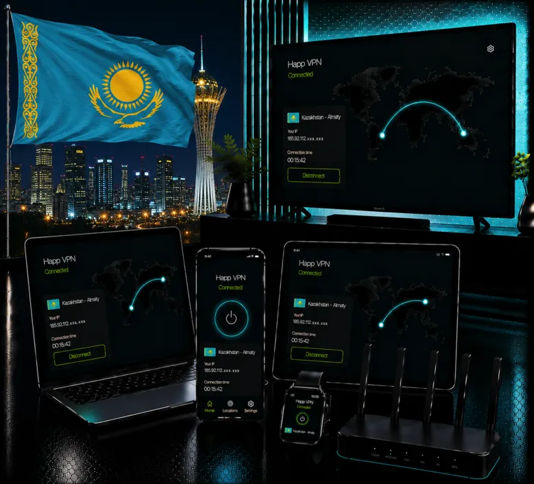 Happ VPN | Казахстан Статический IP | Защита от DPI | Доступ ИИ | 10 Гбит/с - irongamers.ru