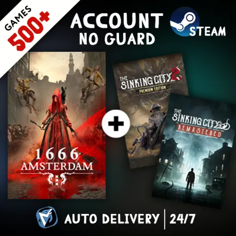 1666: Amsterdam + The Sinking City 1 + 2 + 500 ИГР STEAM АККАУНТ
