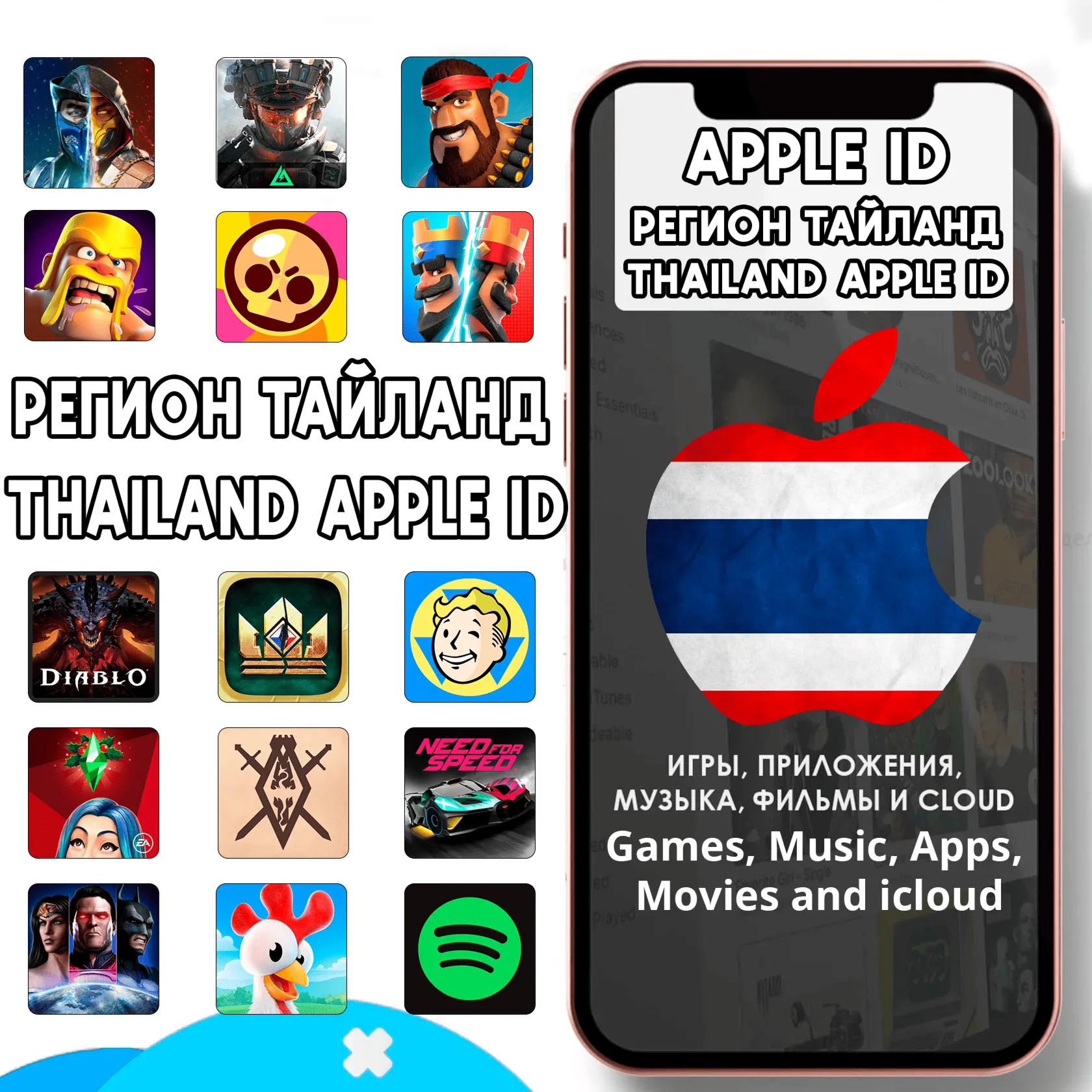 ТАИЛАНД ТАИЛАНДСКИЙ APPLE ID ЛИЧНЫЙ iPhone AppStore - irongamers.ru