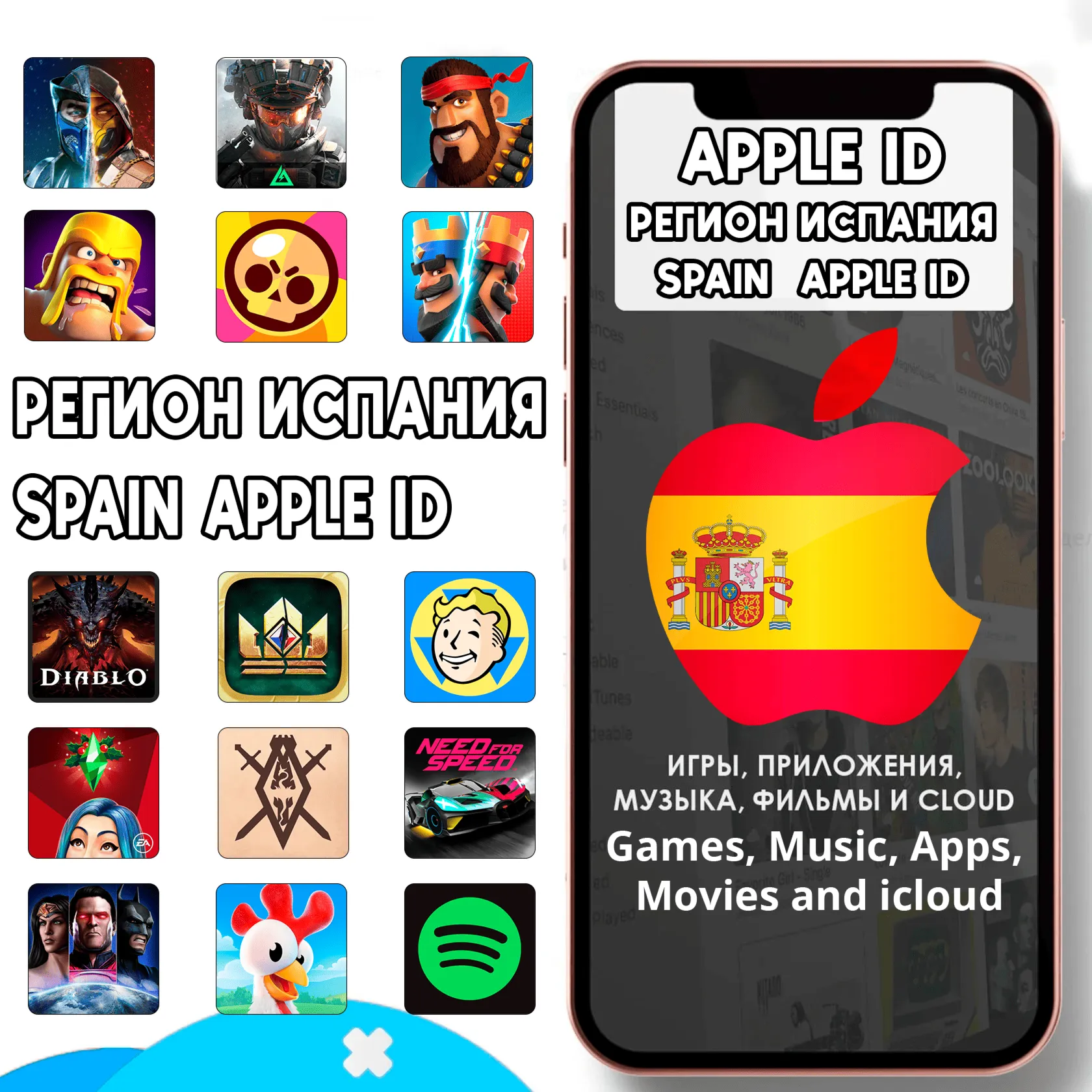 ИСПАНИЯ ИСПАНСКИЙ APPLE ID ЛИЧНЫЙ iPhone AppStore ES - irongamers.ru