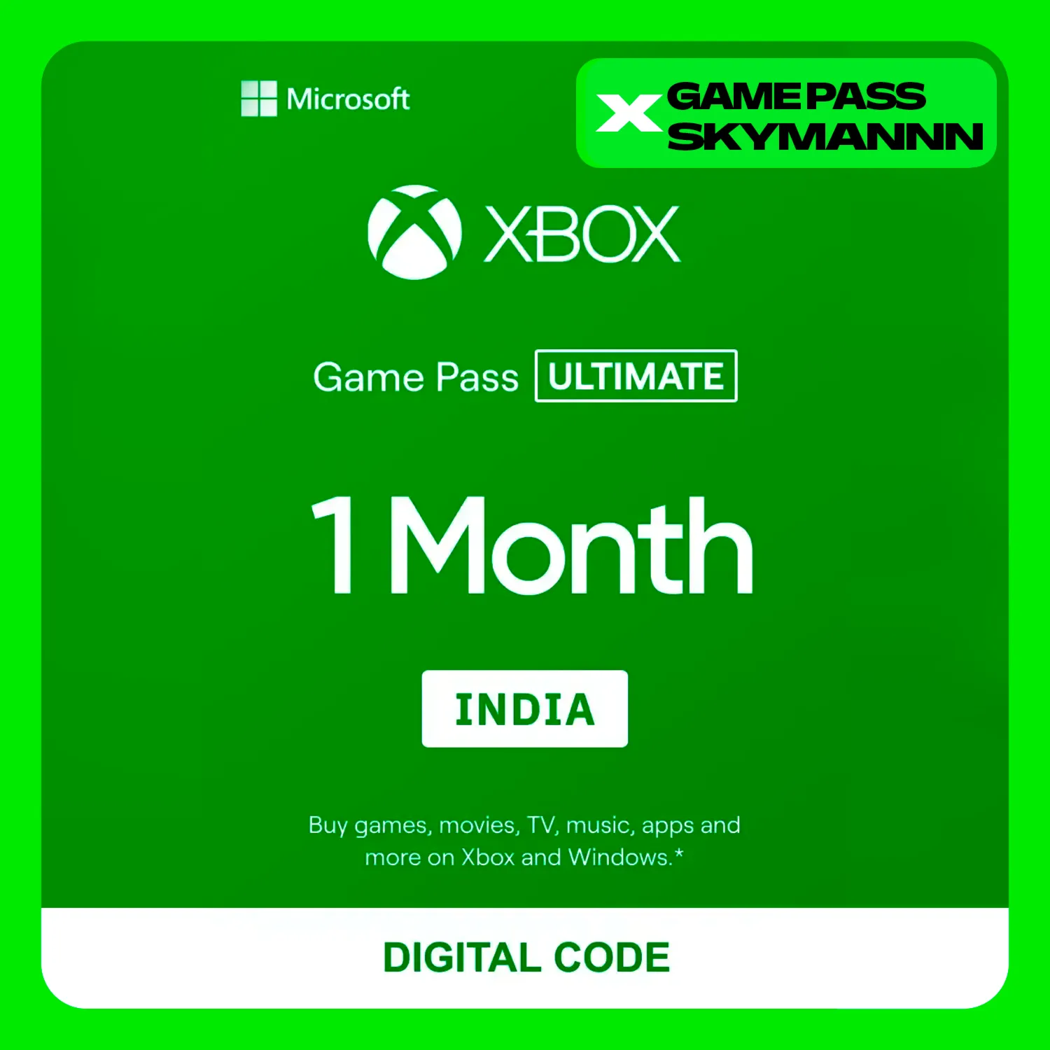 XBOX GAME PASS ULTIMATE 1 Месяц КЛЮЧ ИНДИЯ АВТО - irongamers.ru