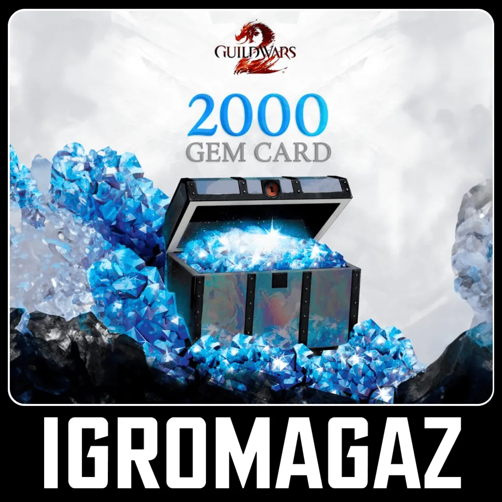 Guild Wars 2 2000 Gems Card Любой регион - irongamers.ru