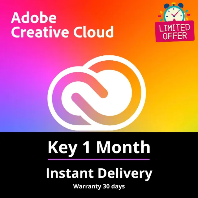 Adobe Creative Cloud - 1 месяц КЛЮ- Мгновенная доставка