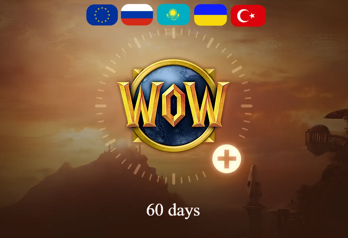 WoW WORLD OF WARCRAFT 60 ДНЕЙ TIME CARD EU/RU+CLASSIC - irongamers.ru