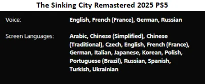 The Sinking City Remastered 2025 PS5 П3 Аренда от 15 дней
