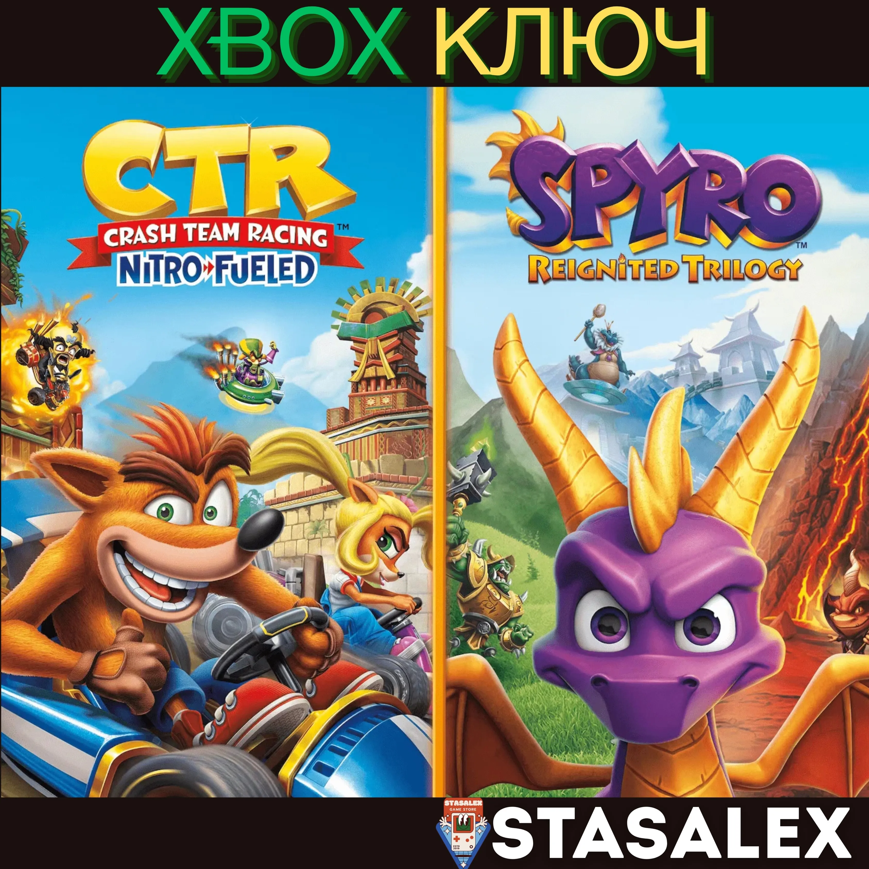 CRASH TEAM RACING NITRO-FUELED + SPYRO XBOX КЛЮЧ - irongamers.ru