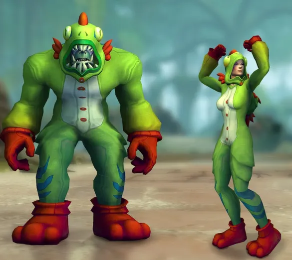 WoW Зеленый уютный комбинезон мурлока Подарком - irongamers.ru