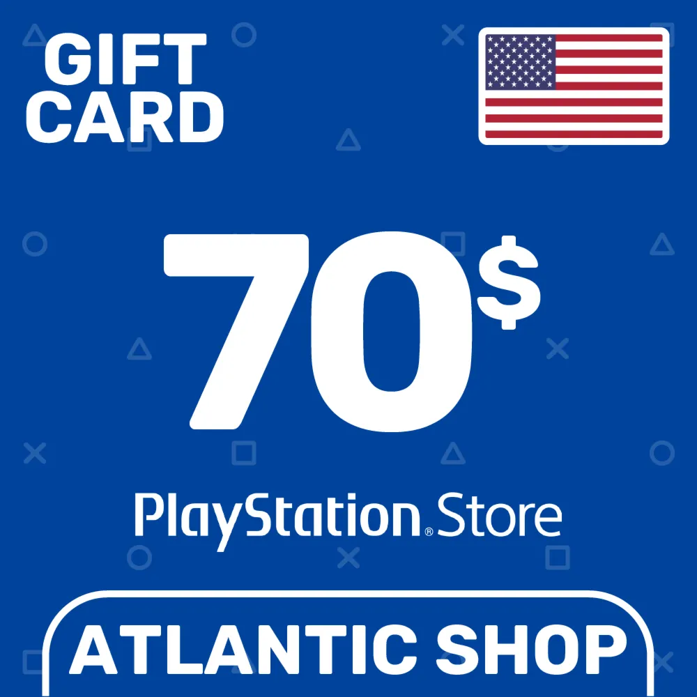 ⭐️Карта Пополнения PSN 70$ (USD) США