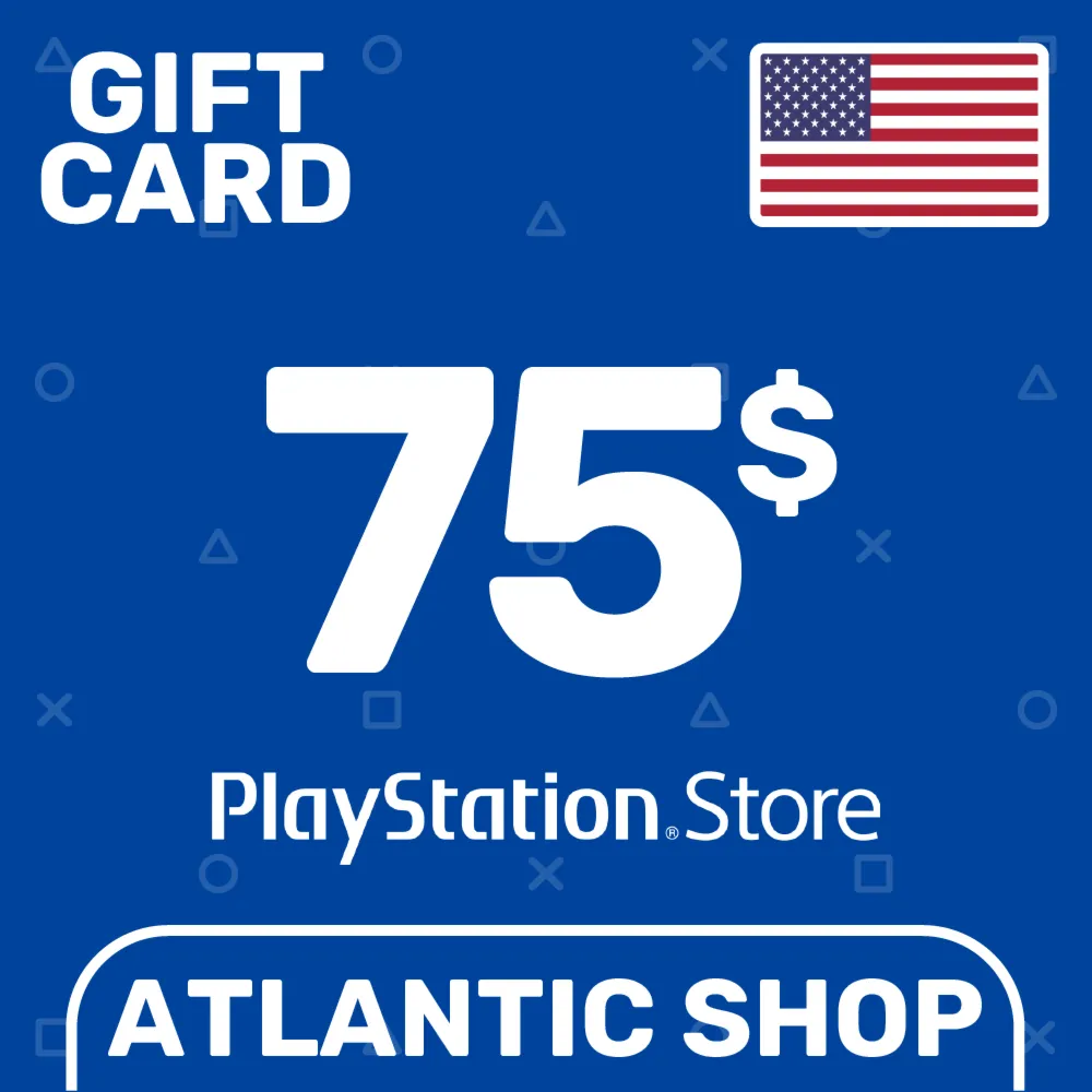 ⭐️Карта Пополнения PSN 75$ (USD) США