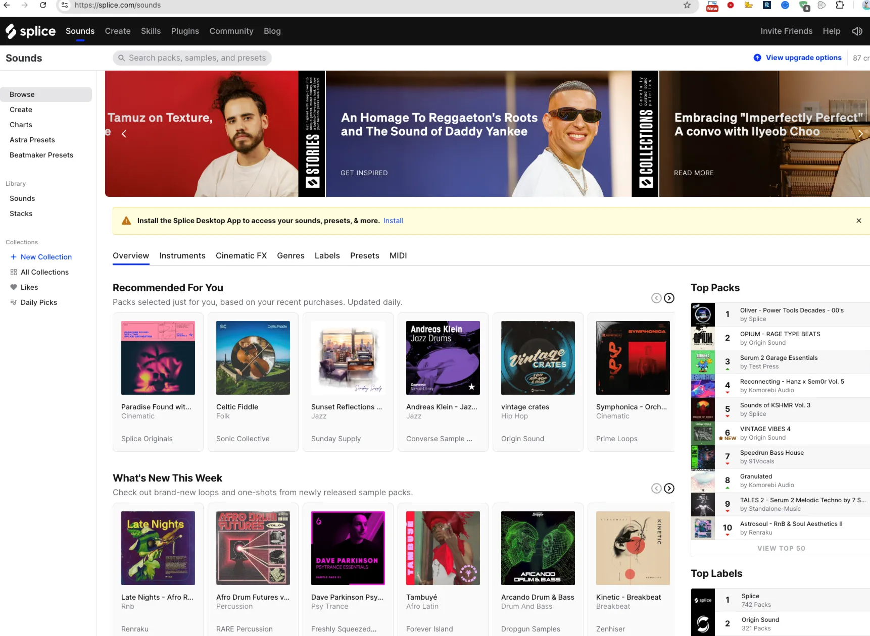 Splice Creator 400 CREDITS for 2 months [PROMO CODE]