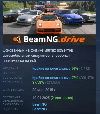 BeamNG.drive АВТОДОСТАВКА STEAM РОССИЯ - irongamers.ru