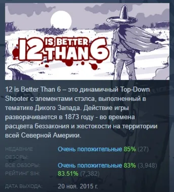 12 is Better Than 6 💎 АВТОДОСТАВКА STEAM GLOBAL МГНОВЕННО ЛИЦЕНЗИЯ
