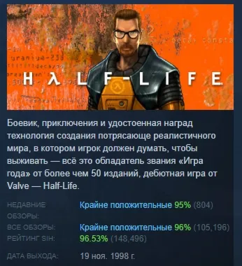 Half-Life АВТОДОСТАВКА STEAM GLOBAL МГНОВЕННО ЛИЦЕНЗИЯ
