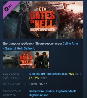 Call to Arms - Gates of Hell: Talvisota АВТОДОСТАВКА STEAM РОССИЯ - irongamers.ru