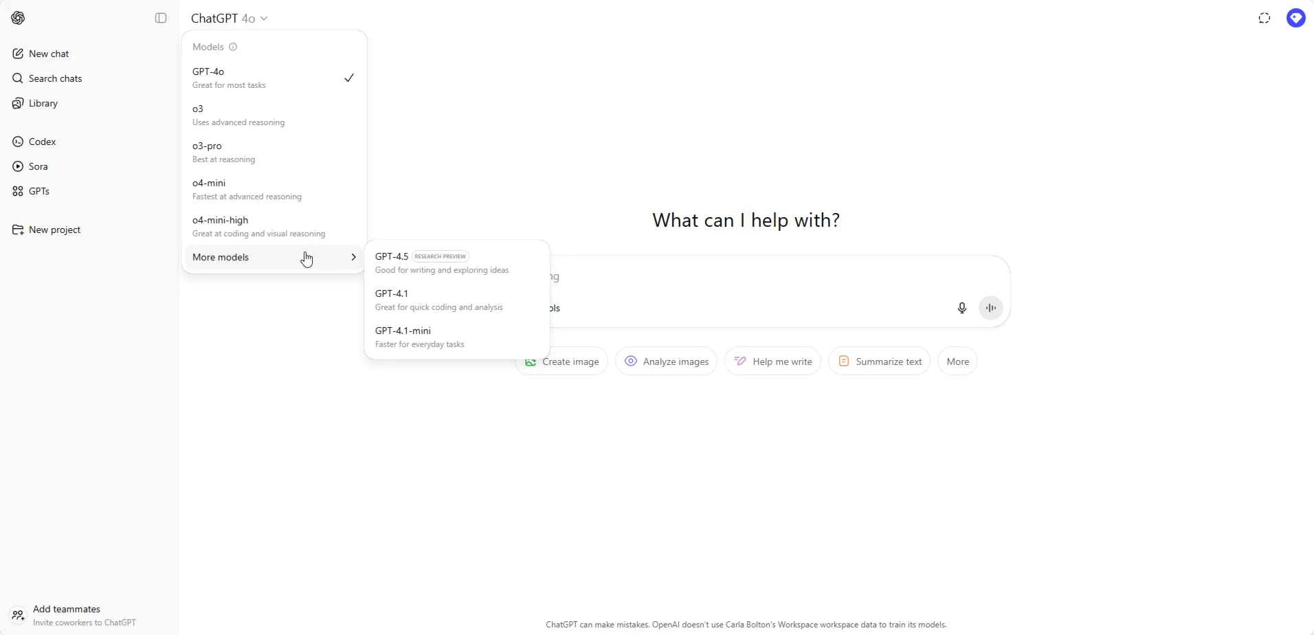 Частный аккаунт ChatGPT Team Plan (до 5 пользователей)