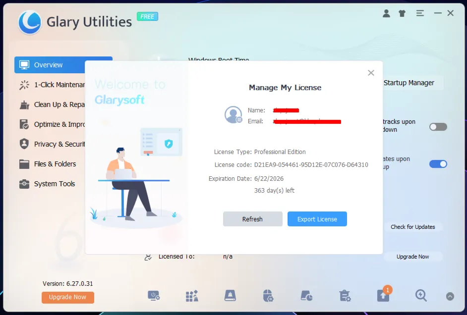 🥏 Glary Utilities PRO 🔑 Ключ на 1 год 🚀 22.06.2026