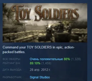 Toy Soldiers АВТОДОСТАВКА STEAM GLOBAL МГНОВЕННО ЛИЦЕНЗИЯ