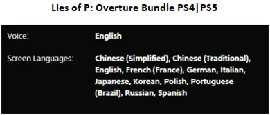 Lies Of P: Overture Bundle PS4|PS5 П2 Аренда от 7 дней - irongamers.ru